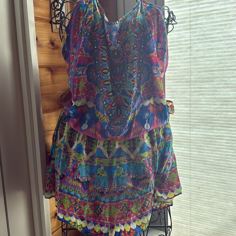 $499 Camilla Franks Artesania Camilla 100% silk Playsuit - Picture 2 of 3